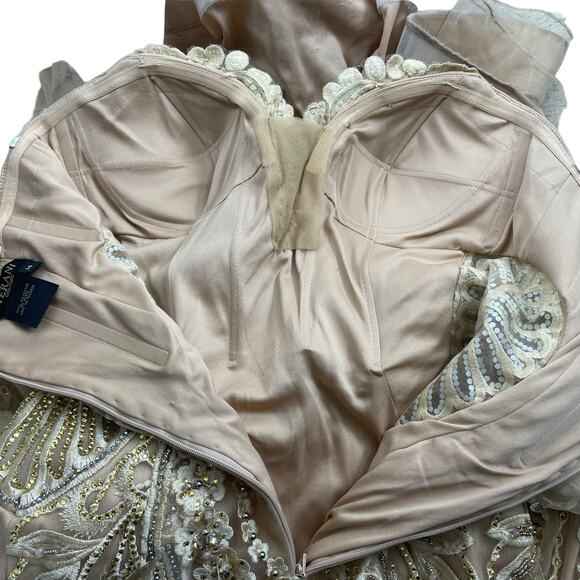 Terani Couture Pageant Gown Evening Dress Champhgne 1822GL7514 Size 14 - Picture 14 of 16